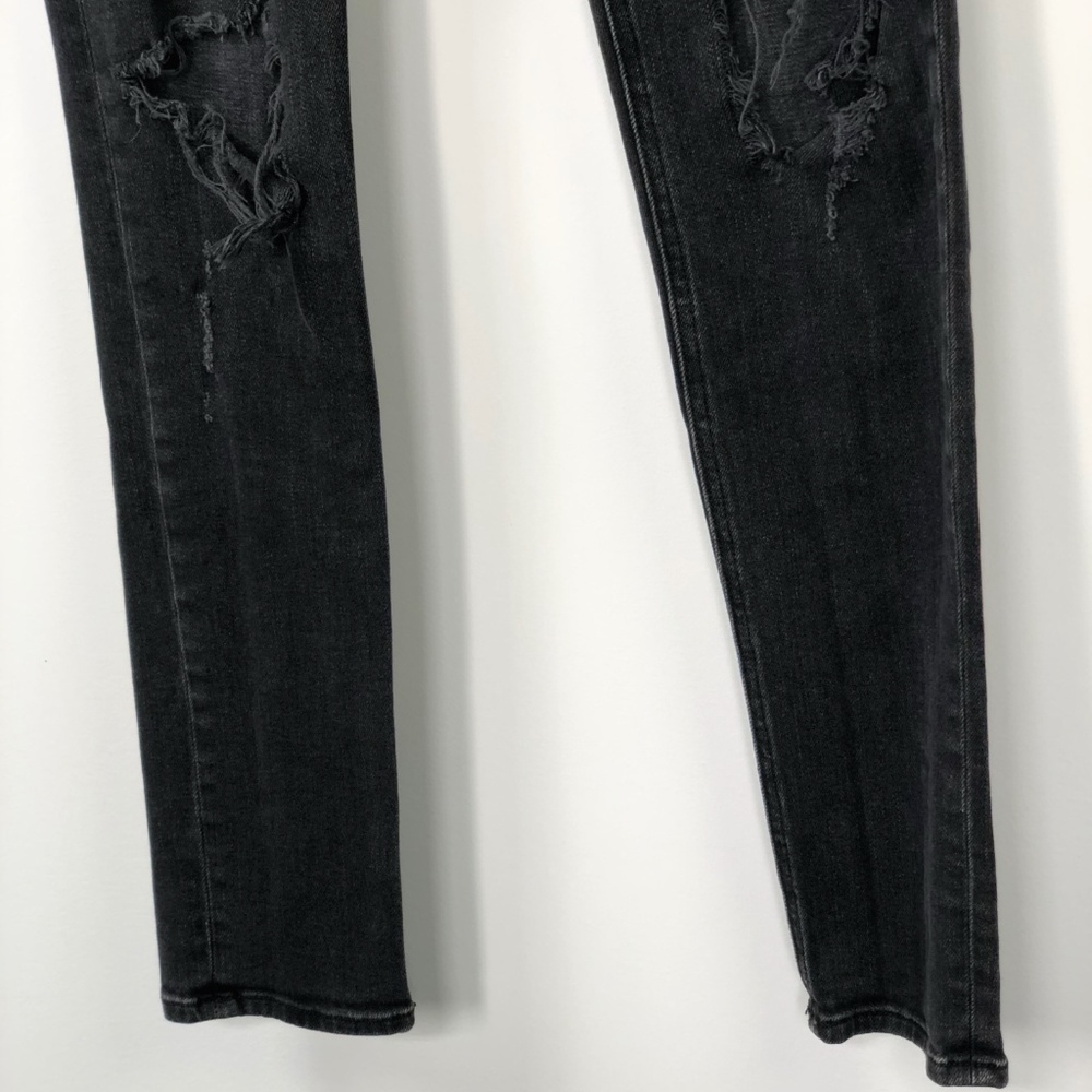 Rag & Bone Jeans Black Rock Holes Destroyed Skinny - Picture 5 of 8